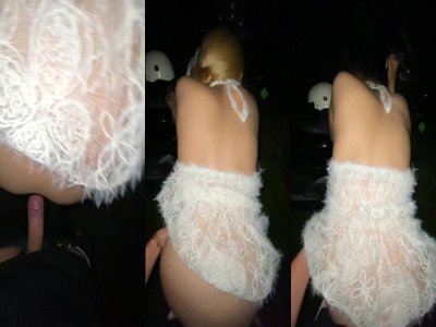 Em gái mặc đầm đi tiệc mà nứng quá chơi giữa đường luôn